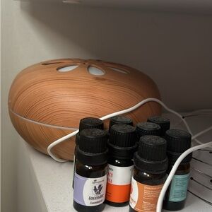 Wood Grain Essential Oil Diffuser with Oils